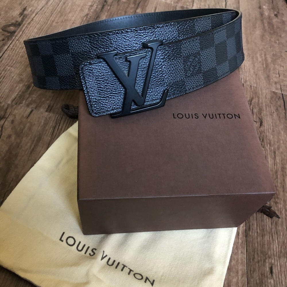 Louis Vuitton Damier Graphite Belt.